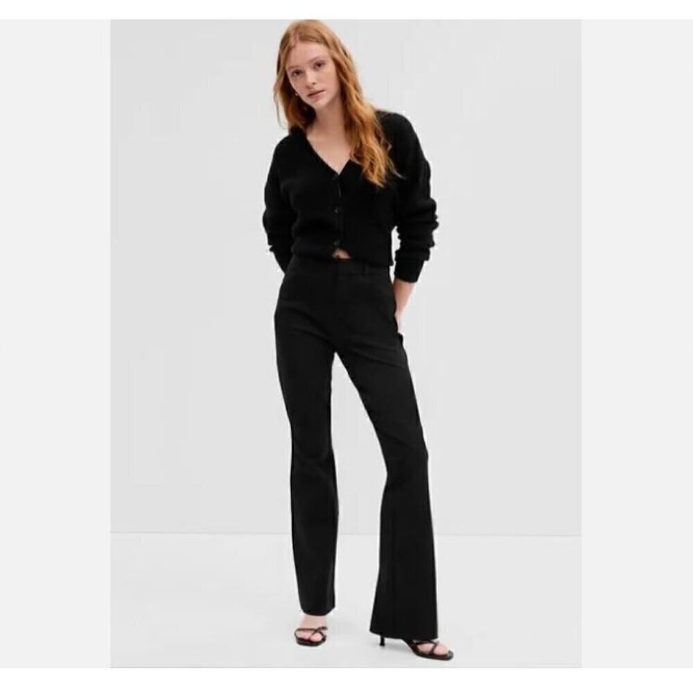 GAP High Rise Fitted Flare Stretch Twill Pants #501891 NWT RT$80 Work Casual Y2k